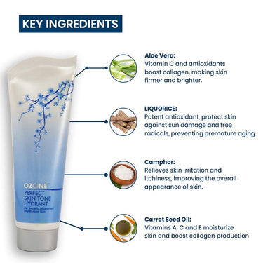 Ozone Perfect Skin Tone Face Wash, 100g + Perfect Skin Tone Hydrant, 100g